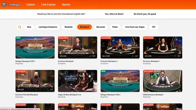 LeoVegas – Mobile-Spezialist mit Live-Casino-Fokus